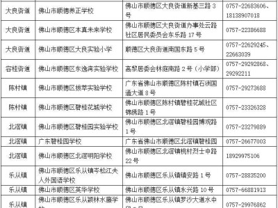 2025顺德区民办小学、初中一年级补报名指引