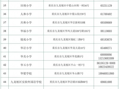 2025重庆九龙坡区中小学招生政策咨询电话
