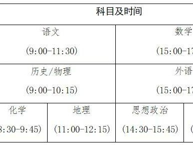 河南省2025年高考具体时间安排