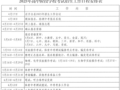 2025榆中县高中阶段学校考试招生工作实施意见