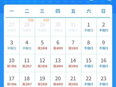 成都2月限行图