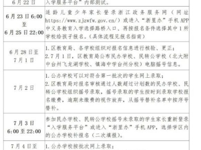 2025台州路桥区幼升小/小升初网上报名时间+流程+官网入口