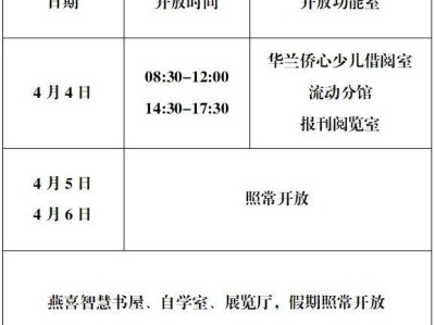 2025年清远连州市图书馆清明节开放时间