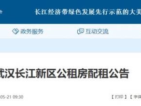 武汉长江新区公租房配租公告（2025年5月21日）