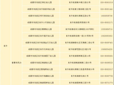 2025年双流区普惠性幼儿园第一批次补录补充公告