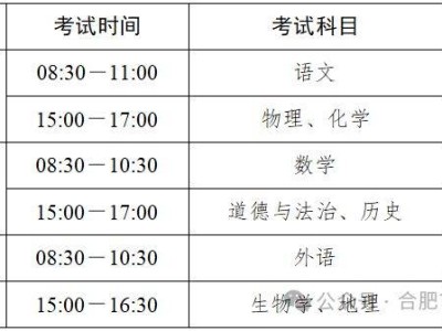 2025合肥中考总分+各科分数