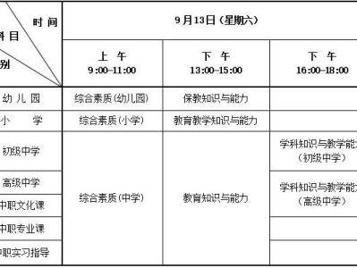 2025下半年保定教师资格笔试时间安排