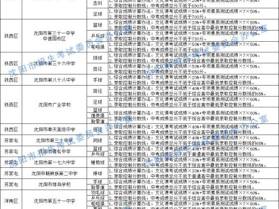 2025沈阳中考体育特长生录取控制分数线