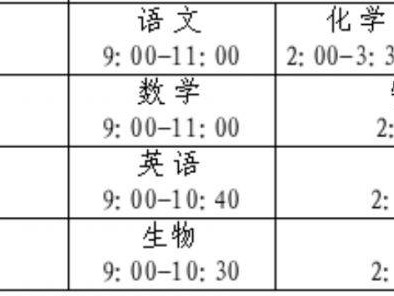 2025青岛市中考各科考试具体时间