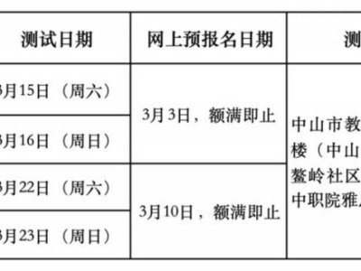 2025年3月份中山市普通话水平测试的公告