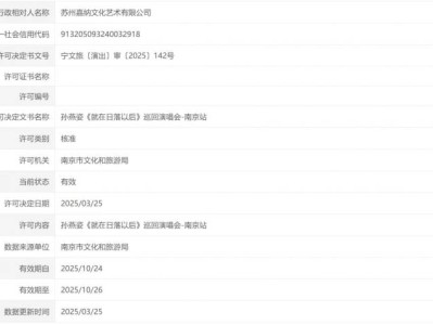 2025孙燕姿南京演唱会最新消息(持续更新)