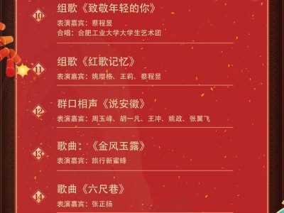 2025安徽卫视春晚节目单一览