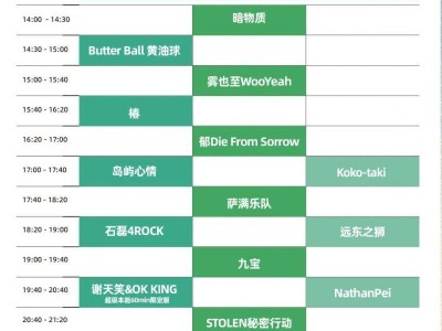 2025长江采石矶森林绿州音乐节演出时间表