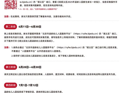 2025北京顺义区幼儿园招生报名流程