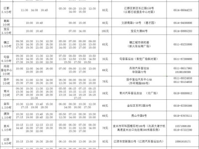 南京机场城际大巴时刻表2025