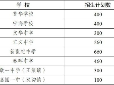 睢宁县2025年民办初中学校七年级招生计划