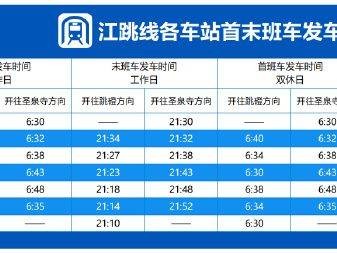 江跳线首末班车时间(实时更新)