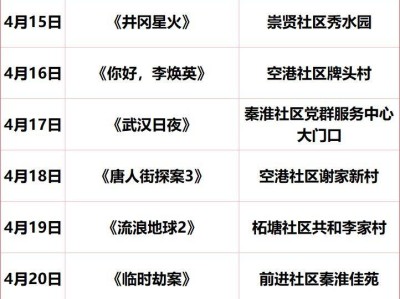 2025南京溧水区4月免费观影活动(时间+地点+影片)