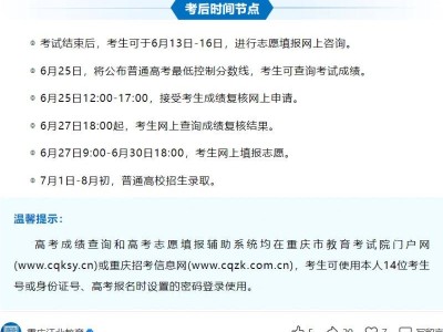 2025重庆高考查分时间出了吗？