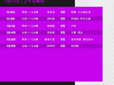 2025wtt重庆冠军赛3月13日赛程(附选手出场时间)