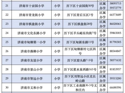 2025年济南历下区小学招生咨询电话