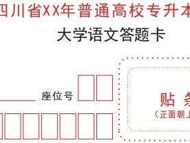 2025年四川省普通高校专升本考试答题规范
