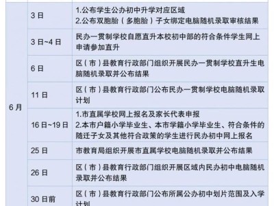 2025年成都市小升初报名时间