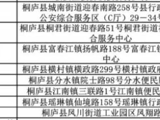 2025杭州桐庐县身份证线下办理地址(接待时间+咨询电话)