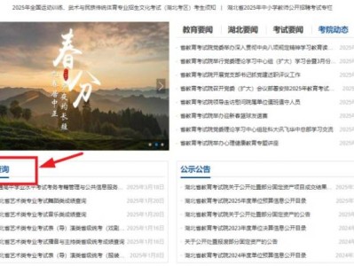 湖北省教育考试院网站自学考试成绩查询官网入口