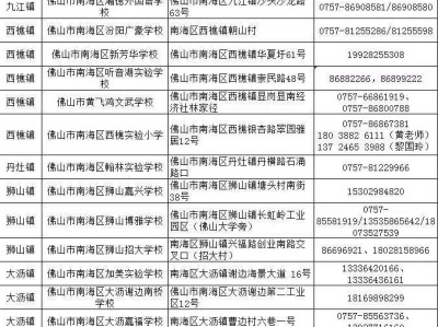 2025南海区民办小学、初中一年级补报名指引