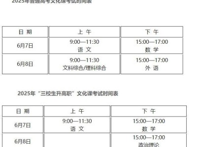 乌鲁木齐2025年高考时间是什么时候