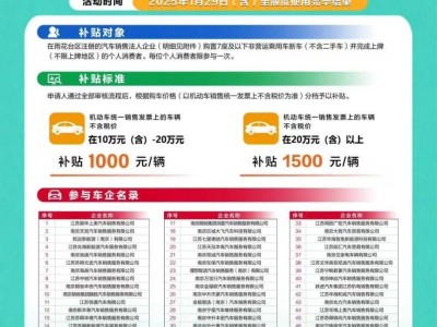 2025南京雨花台区购车补贴时间+对象+标准+企业