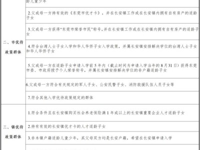 2025东莞长安镇公办中小学招生公告