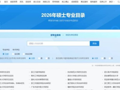 2026年硕士专业目录查询入口