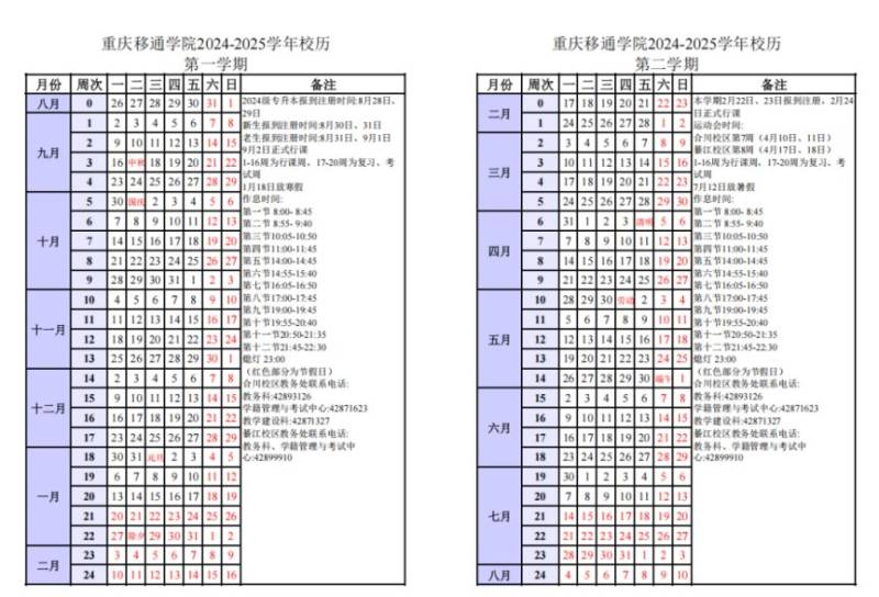 2025重庆各大学寒假及开学时间