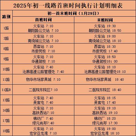 2025春节沧州公交线路运营时间及IC卡充值中心营业时间安排
