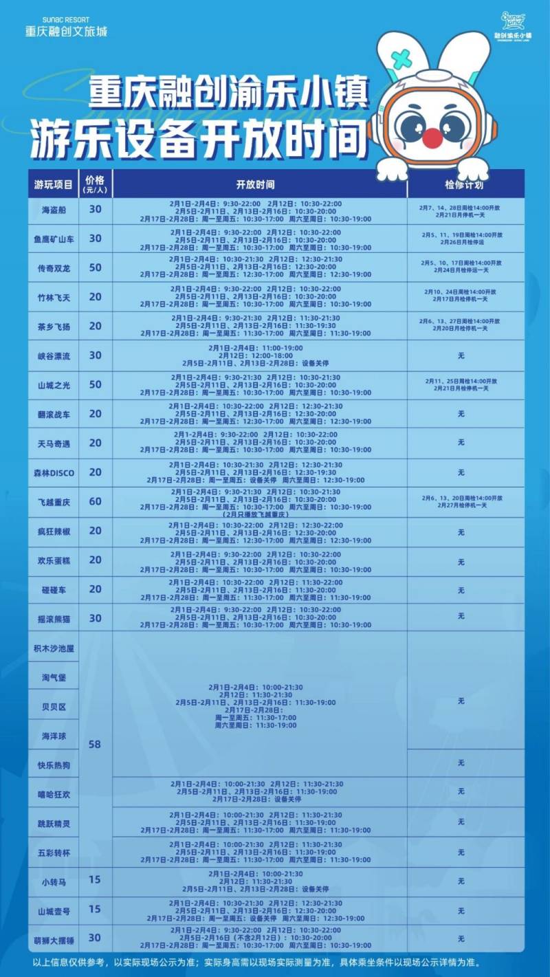 2025重庆融创渝乐小镇营业时间 项目运营时间表