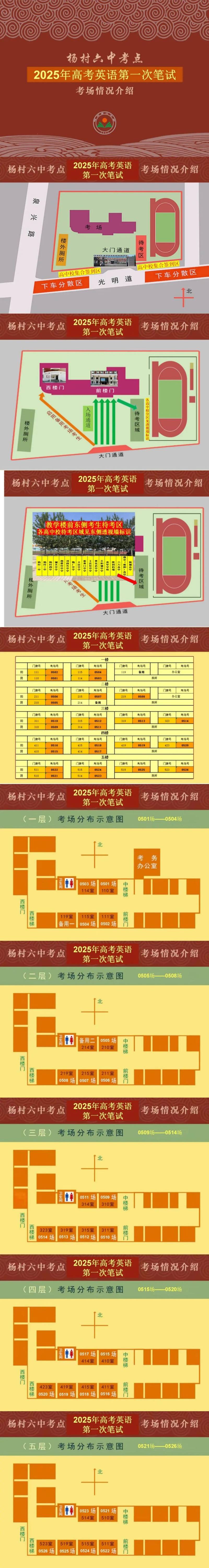 2025天津武清区高考英语一考笔试考点考场示意图