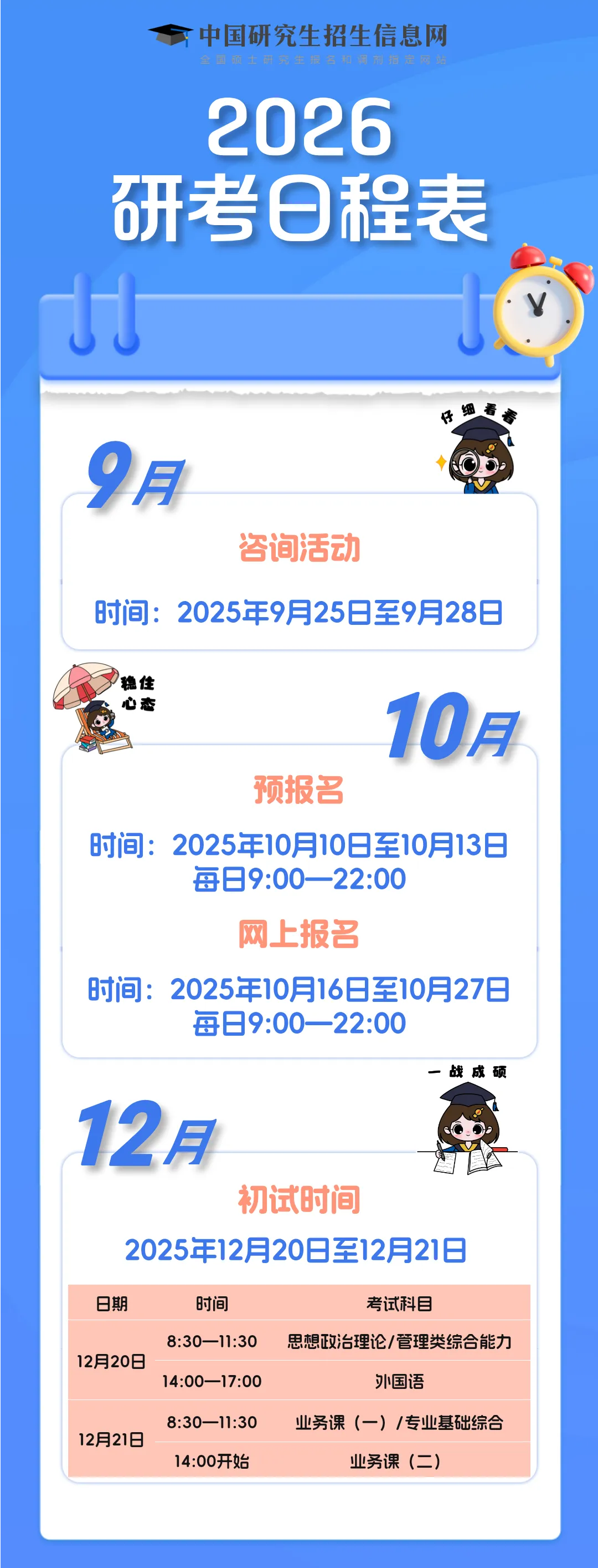 2026考研报名时间和考试时间公布(附报名官网)